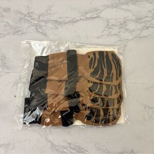 Dok Tiger Toes Socks Booties Black Don & Cam Set Of 4 Grip Brown Black